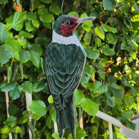 Lewis's Woodpecker - Wooden Wall Art, Handmade, Painted Bird on Wood