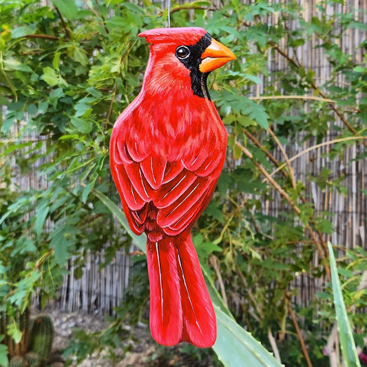 Cardinal - Wooden Wall Art, Handmade, Painted Bird on Wood